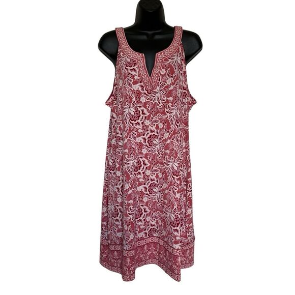 Magnolia Grace Alhambra Embroidered Trim Knit Dress Coral Sz XL NWT - Picture 2 of 11